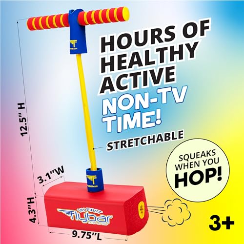 Flybar My First Foam Pogo Jumper for Kids Fun and Safe Pogo Stick for Toddlers, Durable Foam and Bungee Jumper for Ages 3 and up, Supports up to 250lbs (Red) - Image 4