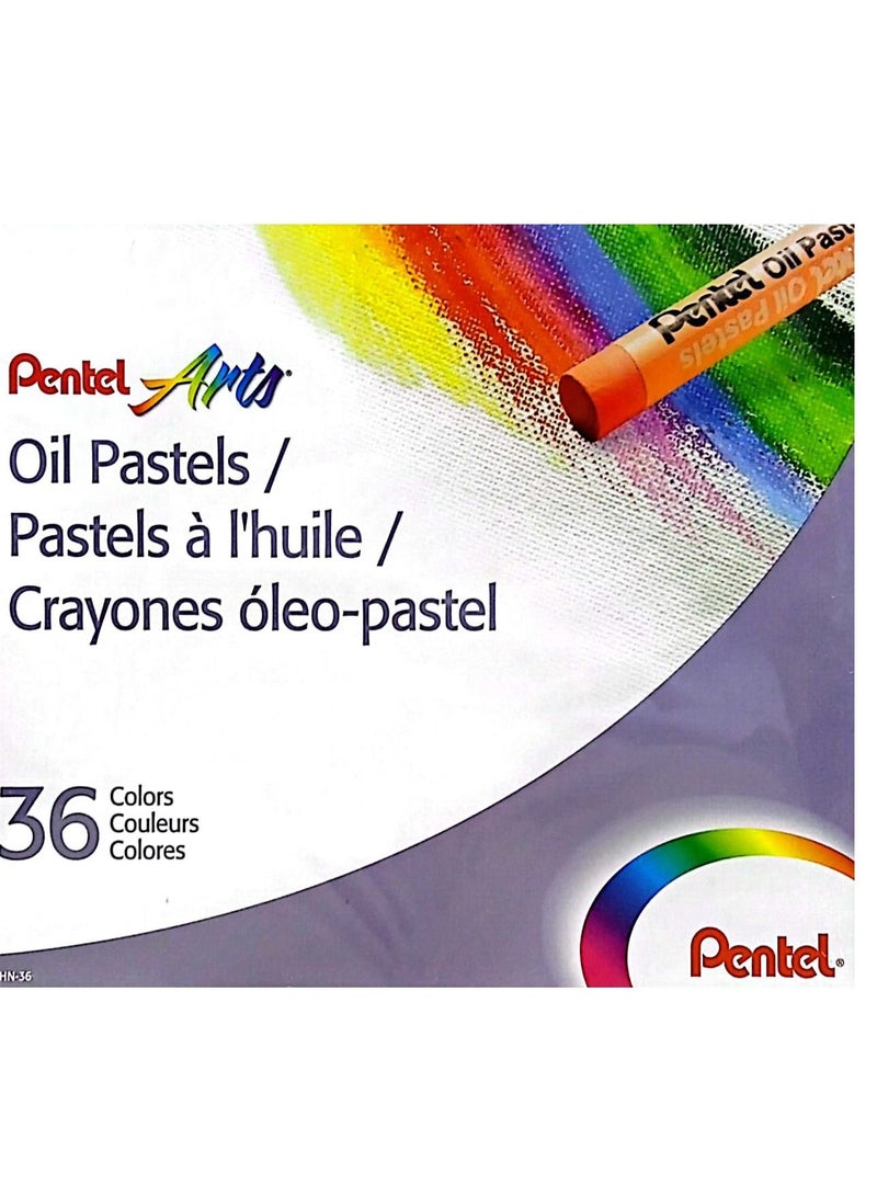 36-Piece Oil Pastels Color Pen Set Multicolour