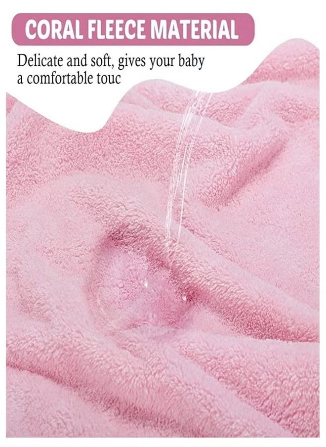 Vinnatsu Baby Bath Blanket, Baby Hooded Towel, 80x80cm Large Baby Bath Towel, Animal Design Cotton Baby Bath Towel, Baby Quilt Absorbent Soft Blanket, Cute Cartoon Baby Towel for Baby Boy Girl  - Image 5