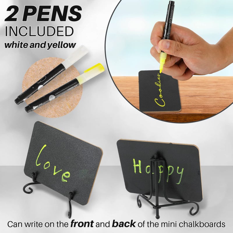 OLEOLETOY Mini Chalkboard Signs for Food  18 Pack Food Labels or Cards for Party Buffet  Small Chalkboards for Mimosa Bar Supplies  Serving Dishes for Entertaining  Table Numbers or Charcuterie Accessories - Image 5
