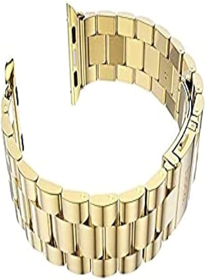 SBAQ - Sbaq Stainless Steel Band for Apple Smart Watch 38 mm , Gold - Image 1