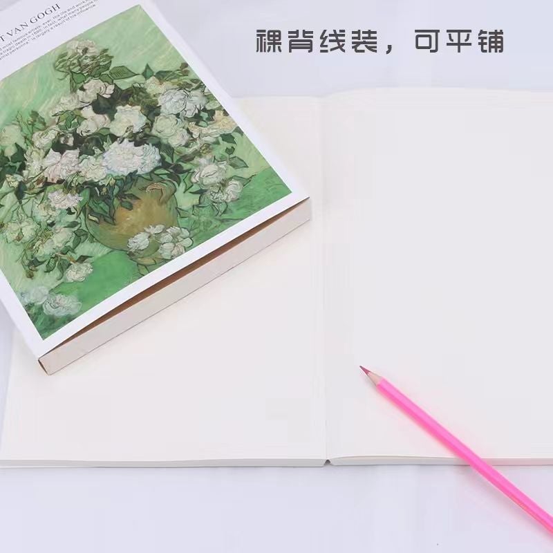 Van Gogh Oil Painting Book Thick Blank High Color Value Sketch Book Can Be Spread For Students Sketch Graffiti Hand-Painted - Image 5