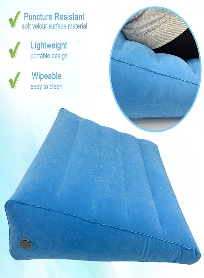 MUROCEA Inflatable Wedge Pillow for Orthopedic Bed - Bedridden, Disabled, Elderly Patient Travel Sleeping Back Rest Supplies, 26" Lx26 Wx8 H - Image 3