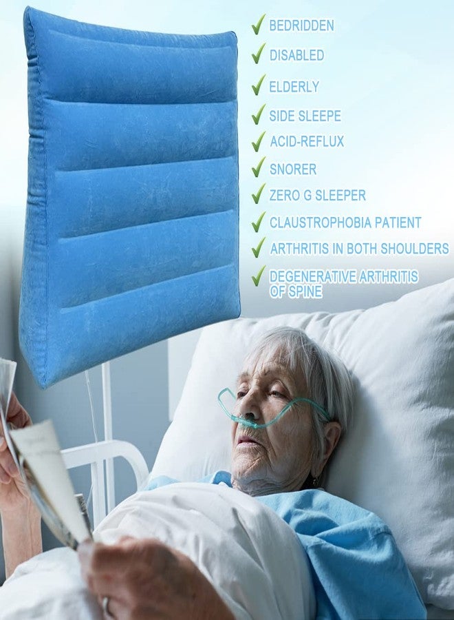 MUROCEA Inflatable Wedge Pillow for Orthopedic Bed - Bedridden, Disabled, Elderly Patient Travel Sleeping Back Rest Supplies, 26" Lx26 Wx8 H - Image 5