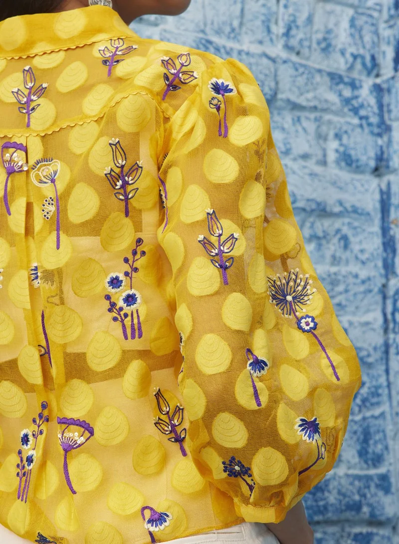 بهاني بواسطة جيوتي YELLOW HIGHLIGHTER TOP