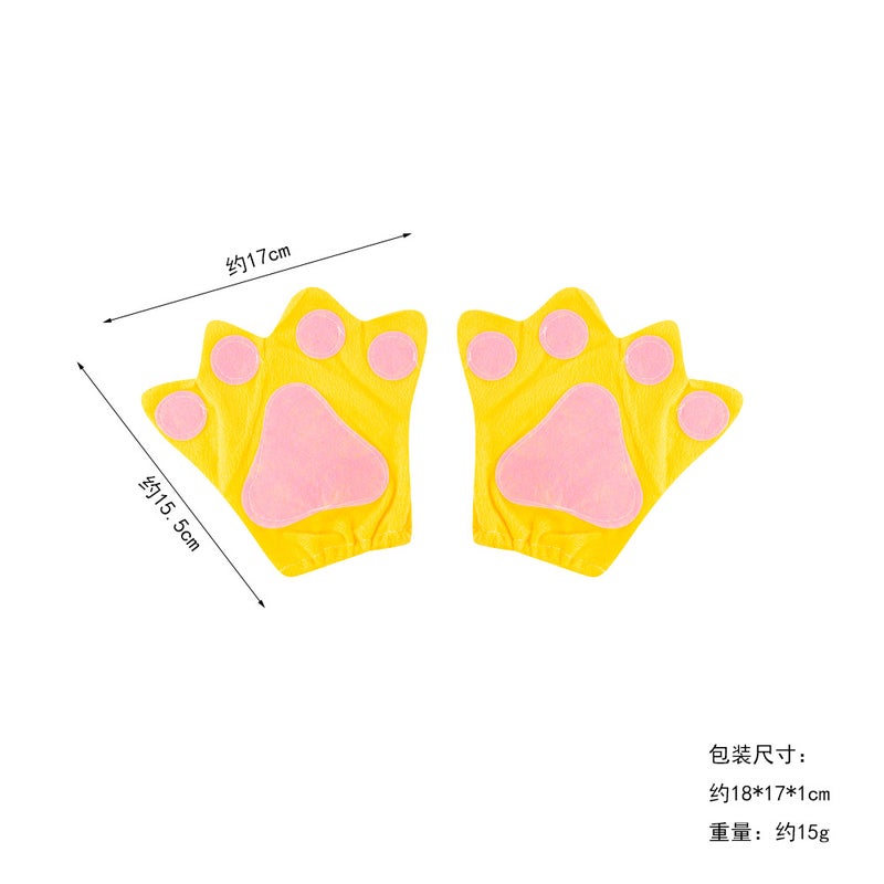 Cosplay Cartoon Claw Mittens yellow gloves 