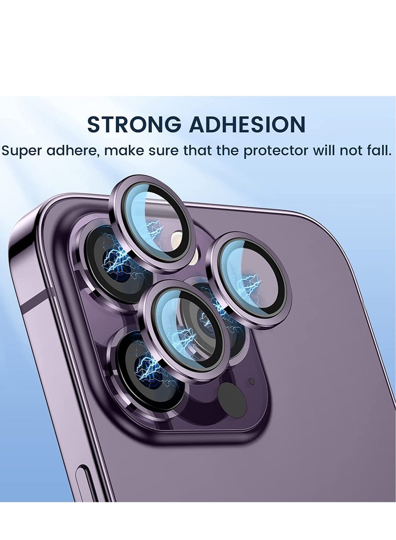 Camera Lens Protector Compatible with Iphone 14 Pro Max / Iphone 14 Pro  Scratch-Resistant Ultra-Thin Tempered Glass with Aluminum Edge, Sierra Purple - Image 1