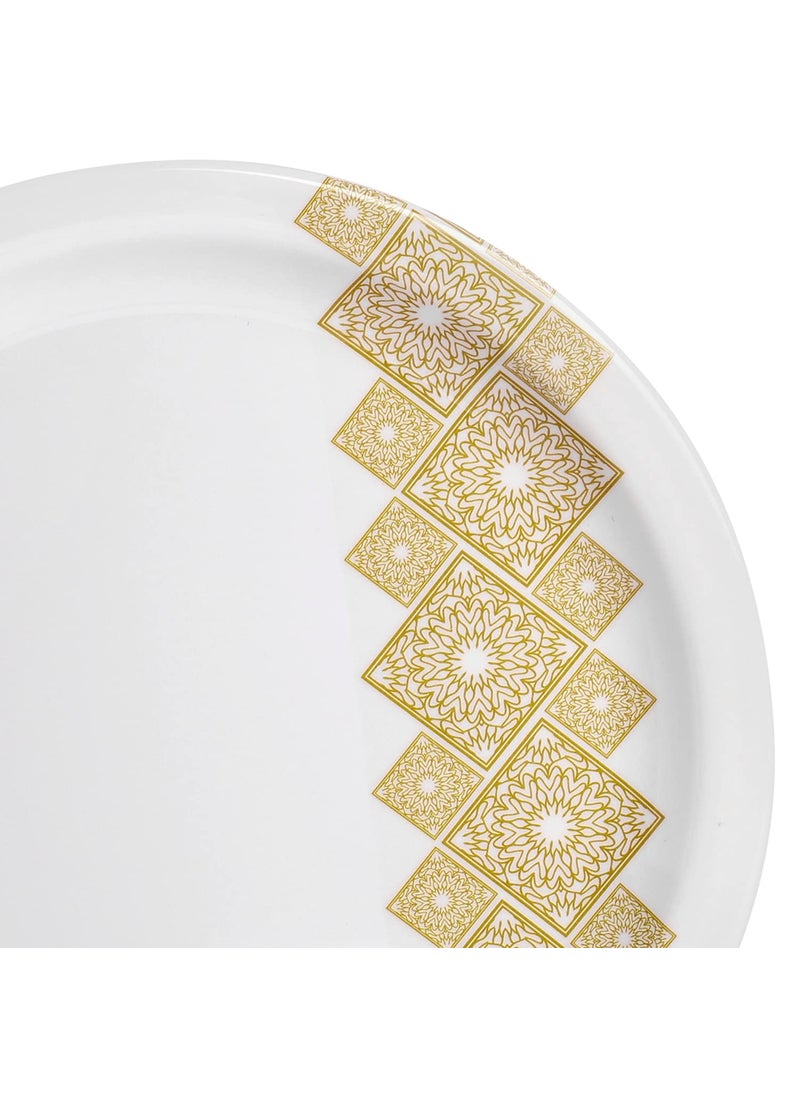 Superware Superware | Pure Melamine | Dinner Plate Set – Golddeko 11” (6 nos.) | Stain Free, Glazed Finish  - Image 4