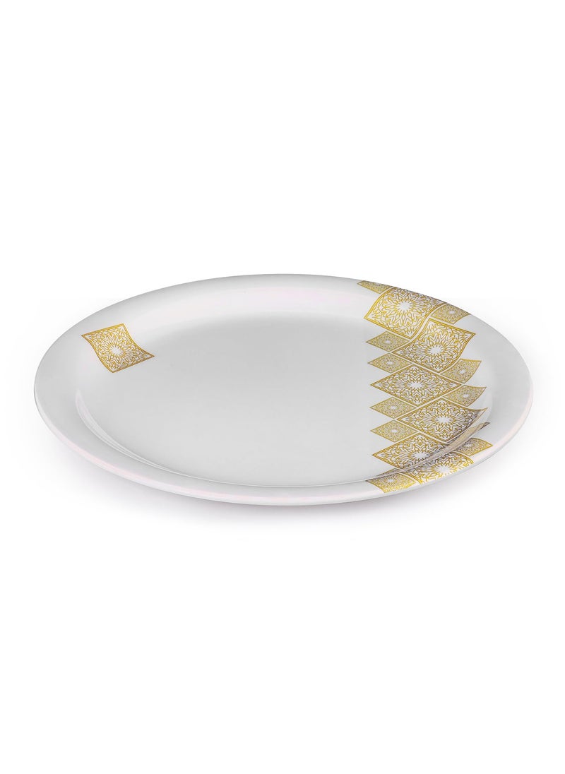 Superware Superware | Pure Melamine | Dinner Plate Set – Golddeko 11” (6 nos.) | Stain Free, Glazed Finish  - Image 3