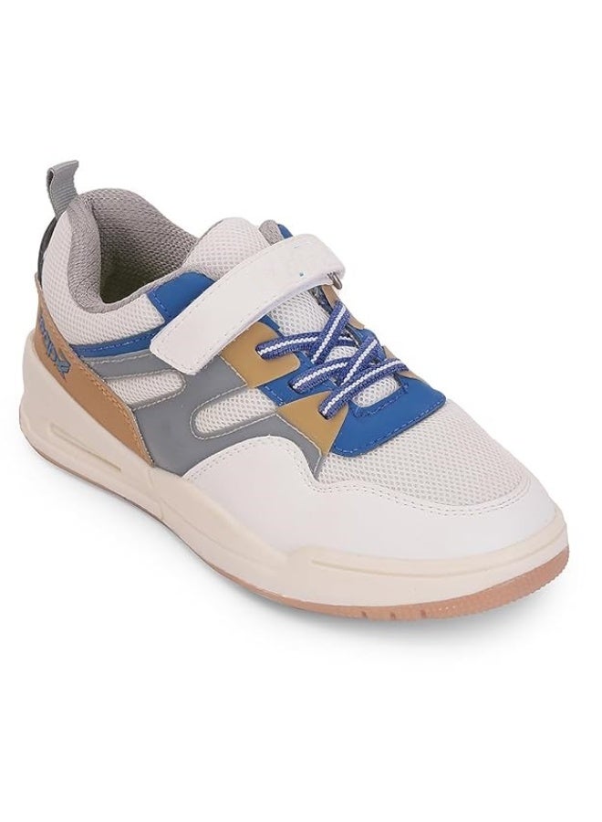 Liberty Leap7x ENVY-5VE Kids Casual Non-Lacing Sneakers - White | Suitable for Walking, Travel | Comfortable Velcro Casual Shoes | Lightweight Stylish Fashion Footwear for Boys - Image 1