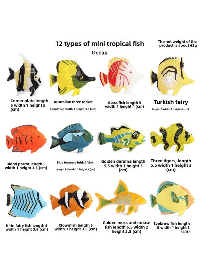 Children's Early Education Simulation Marine Animal Model Dinosaur Toy Birds Insect Sand Table Fleshy Scene Fish Tank Ornaments-Color:KZ Mini Insect 12 Set - Image 3