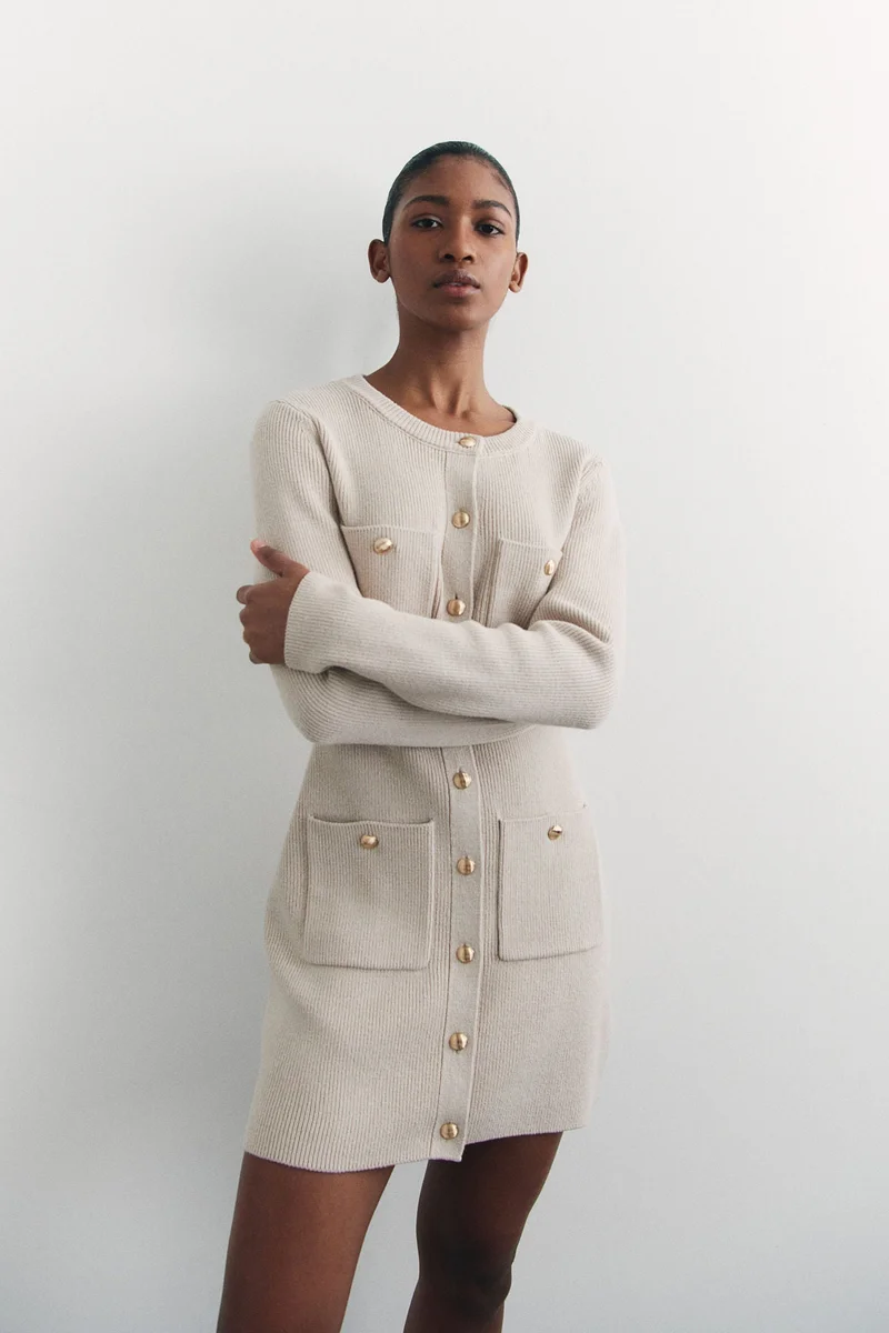 H&M Pocket-front knitted dress