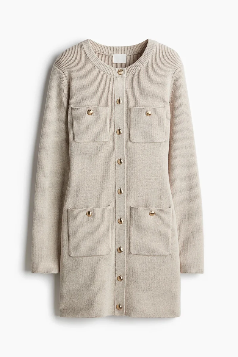 H&M Pocket-front knitted dress