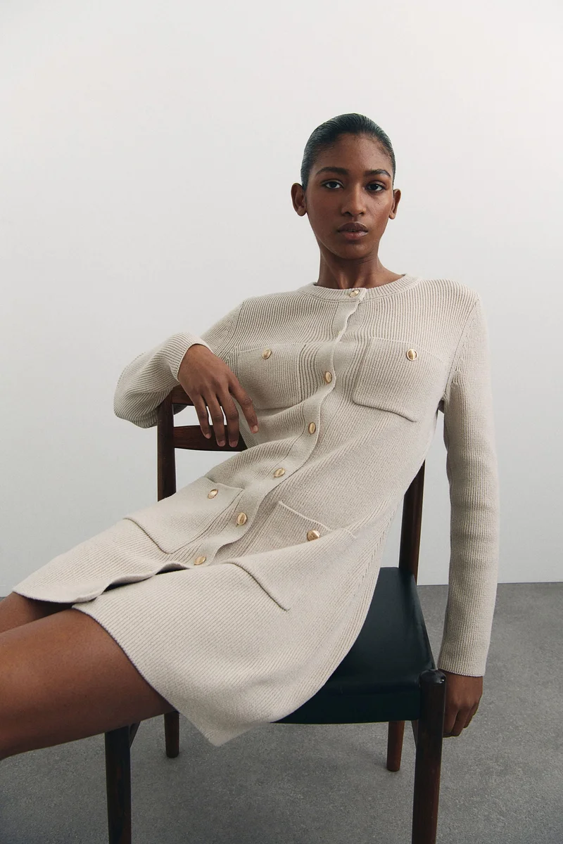 H&M Pocket-front knitted dress