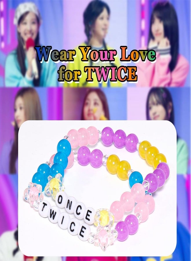 AICase for TWICE Merch Inspired Bracelets Set, Kpop Stuff Outfits for Concert Shirt Accessories Fashion Jewelry Beaded Friendship Merchandise Gifts for Fans Birthday Christmas Stocking Stuffers -V1 - Image 2