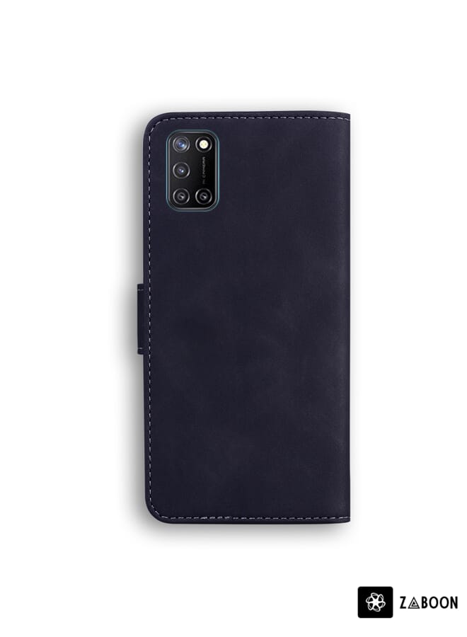 Zaboon Protective Case Cover For OPPO Realme 7I/Realme C17 Skin Feel Pure Color Flip Leather - Image 3