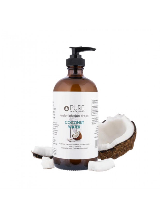 Pure Inventions Coconut Water - Water Infusion Drops - No Sugar, Calories, or Artificial Sweeteners - 500 servings - 16oz Bottle - Image 1