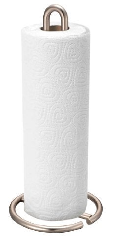 Home Basics Simplicity Collection Paper Towel Holder, Satin Nickel - Image 1