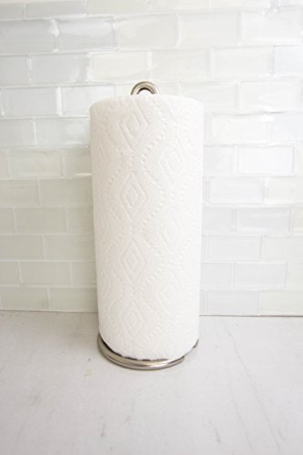 Home Basics Simplicity Collection Paper Towel Holder, Satin Nickel - Image 3
