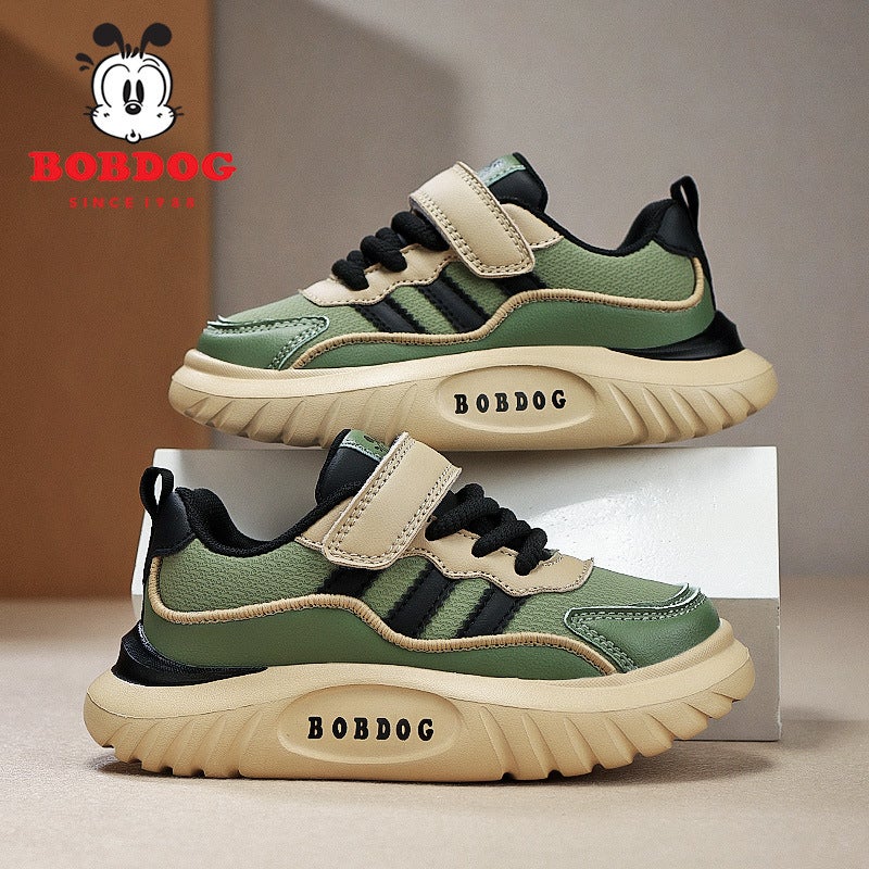 Babu Bean Children'S Shoes Autumn New Leather Casual Sneaker For Boys And Girls Children'S Lightweight Running Shoes For Students - Image 4