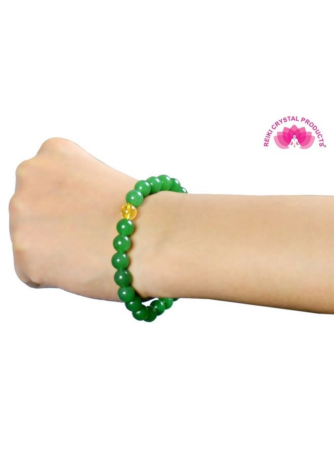 Reiki Crystal Products Combo Bracelet: Citrine With Green Aventurine, 8 Mm Stone for Unisex Adult - Image 5