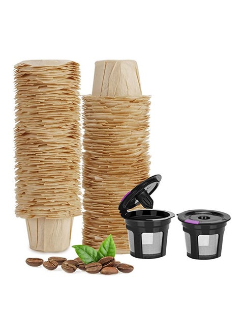 Reusable K Cups For Keurig with 100 Counts Paper K Cup Filters, Compatible with Keurig Reusable Coffee Pods Filter 2 Pack, Refillable Single K CUP for Keurig Coffee Maker 2.0 & 1.0