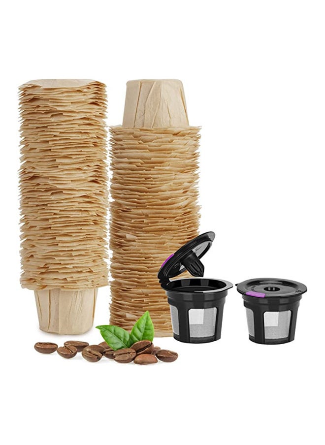 ISank - Reusable K Cups For Keurig with 100 Counts Paper K Cup Filters, Compatible with Keurig Reusable Coffee Pods Filter 2 Pack, Refillable Single K CUP for Keurig Coffee Maker 2.0 & 1.0 - Image 1