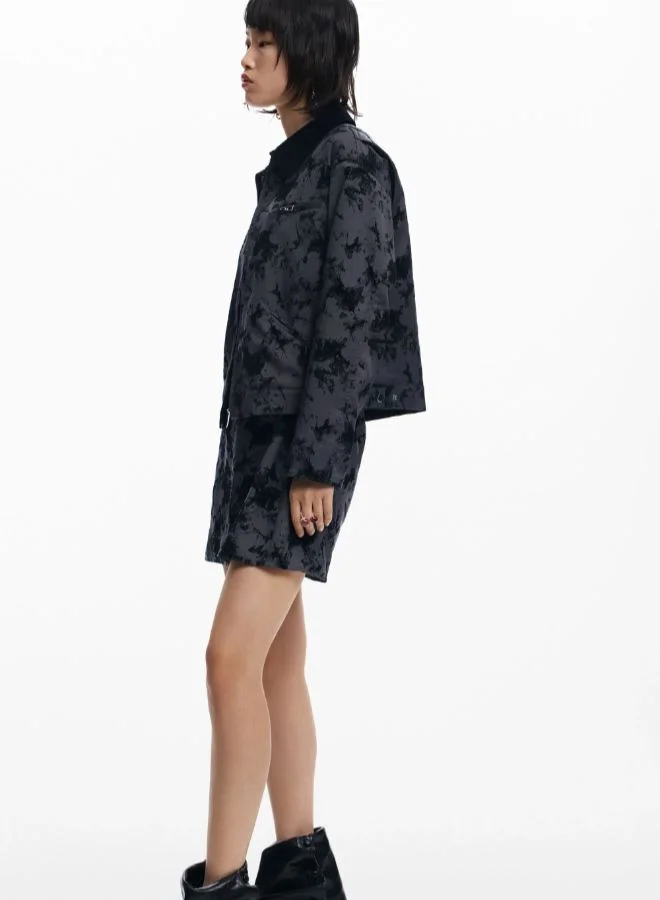 DESIGUAL Grey Short Jacket With Embroidery for Women | Best Price UAE