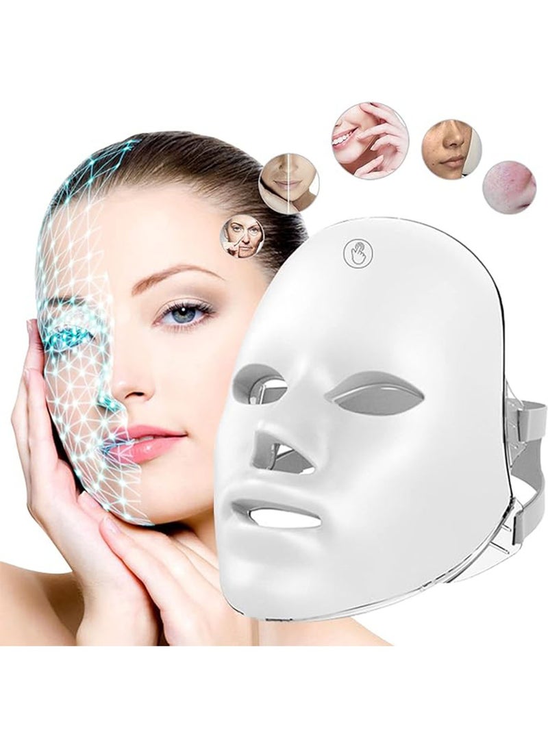 DANIM LED Face Mask Wireless Led Face Mask Light Therapy Photon USB Charging 7 Colors Facial Mask for Anti Aging Skin Rejuvenation Device - Image 1