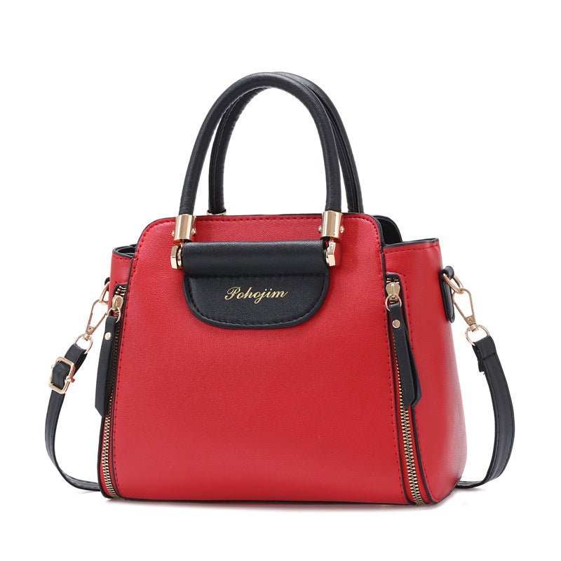 Fashionable Color Block Large Capacity Shoulder Bag for Women - Image 3
