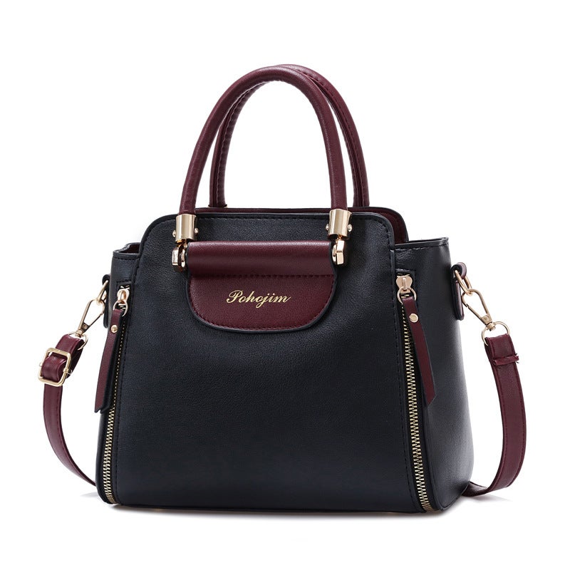 Fashionable Color Block Large Capacity Shoulder Bag for Women - Image 4