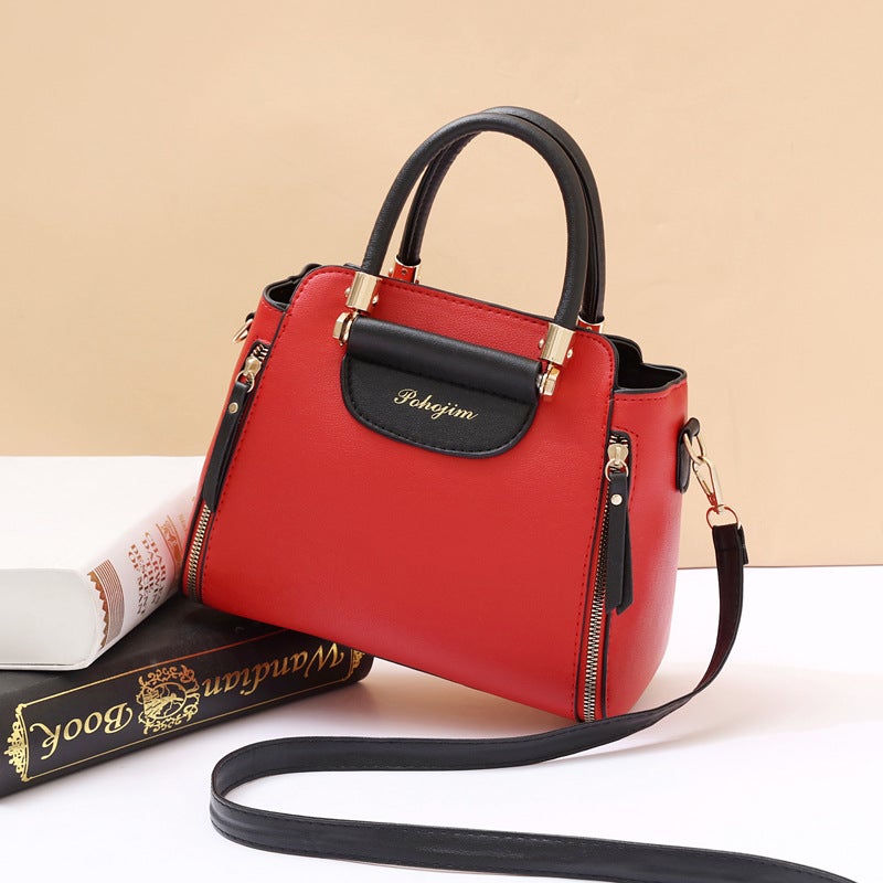 Fashionable Color Block Large Capacity Shoulder Bag for Women - Image 1