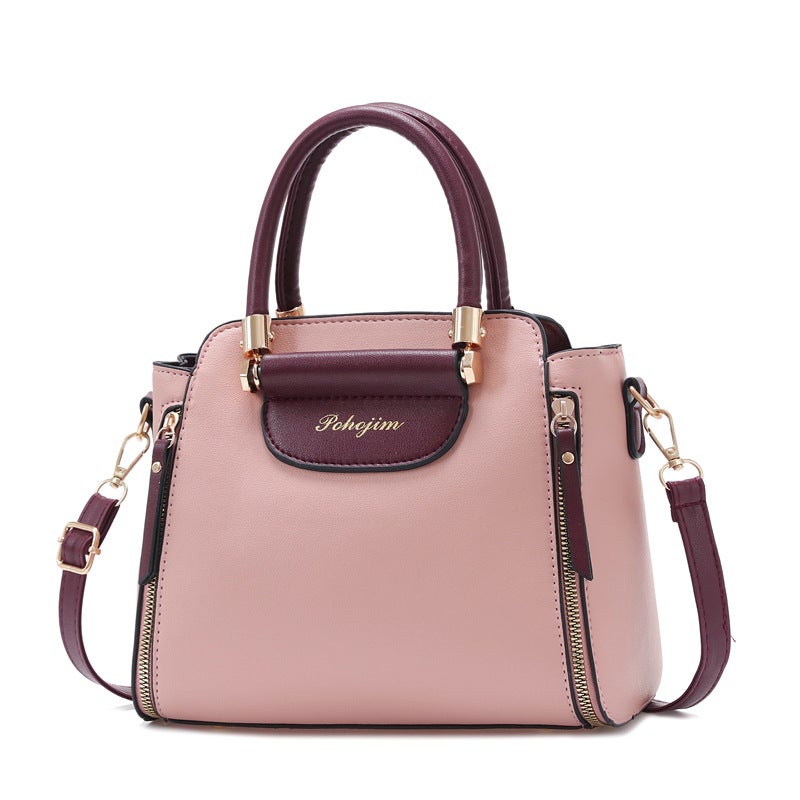 Fashionable Color Block Large Capacity Shoulder Bag for Women - Image 5
