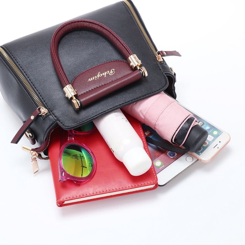 Fashionable Color Block Large Capacity Shoulder Bag for Women - Image 2