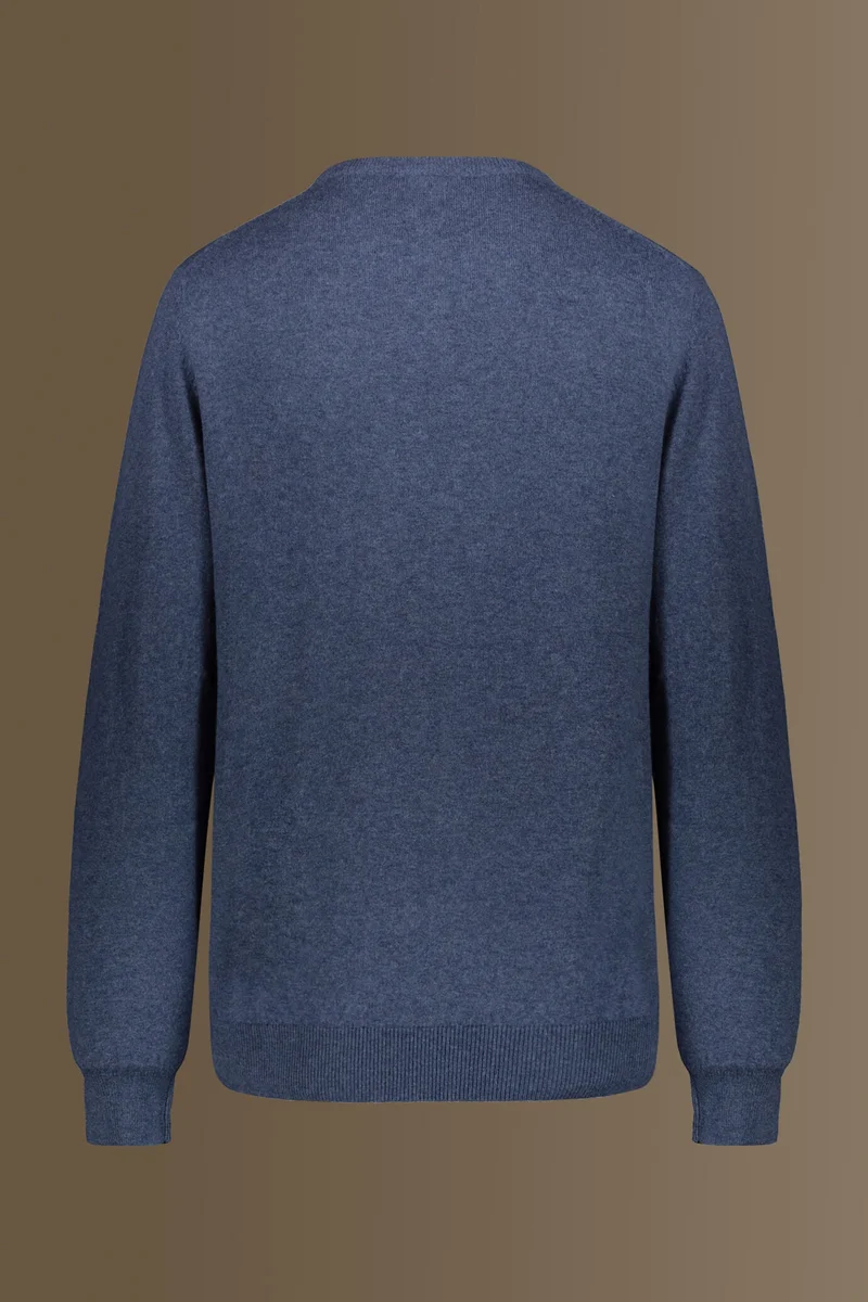 Doppelganger Grey Round neck sweater in cotton- wool blend - Steel for Men | Best Price UAE