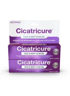 CICATRICURE Face & Body Scar Gel, Reduces The Appearance Of Old & New Scars, Stretch Marks, Surgery, Injuries, Burns And Acne, 1 Ounce- Pack Of 2  - Image 1