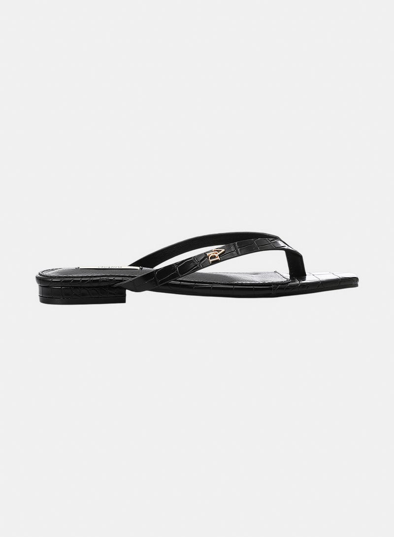 Dejavu Shoes FAN-DJTX-004  Thong Leather Flip Flop For Women - Image 2