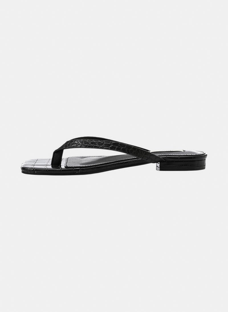 Dejavu Shoes FAN-DJTX-004  Thong Leather Flip Flop For Women - Image 4