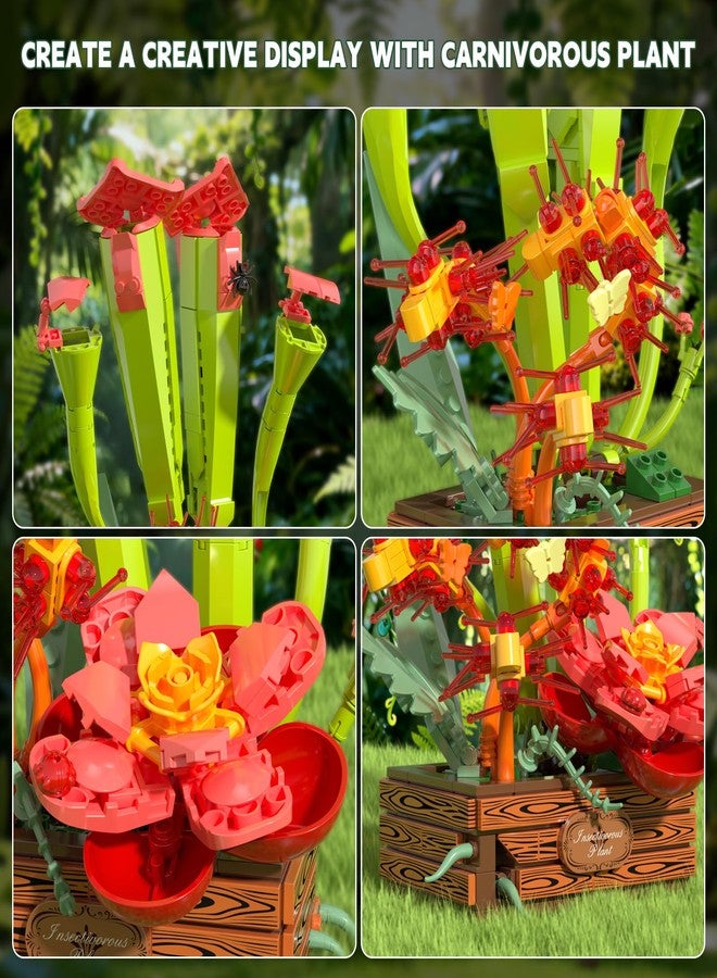 JAKI Carnivorous Plant Bonsai Building Set - Sarracenia Pinguicula Drosera Artificial Plant Model Toy for Desk or Home Decor, Gift Idea for Nature Lovers Adult Kids 12+ - Image 4