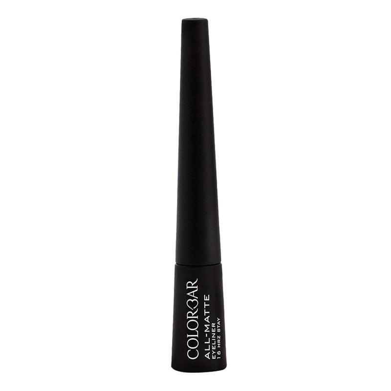 Colorbar All-Matte Eye Liner - Liquid Eyeliner with Innovative Applicator for Precision - Quick-Drying and High-Pigment - 001 Matte Black - 0.08 oz - Image 1