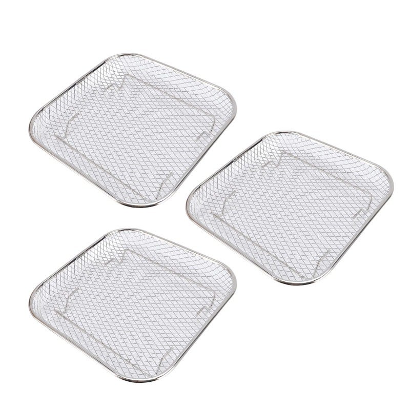 Fryer Rack Set 304 Stainless Steel Square Structure Multifunctional Detachable Oil Filtering Rack for Air Fryer Cooking - Easy to Clean for Healthier Kitchen Meals - Image 5