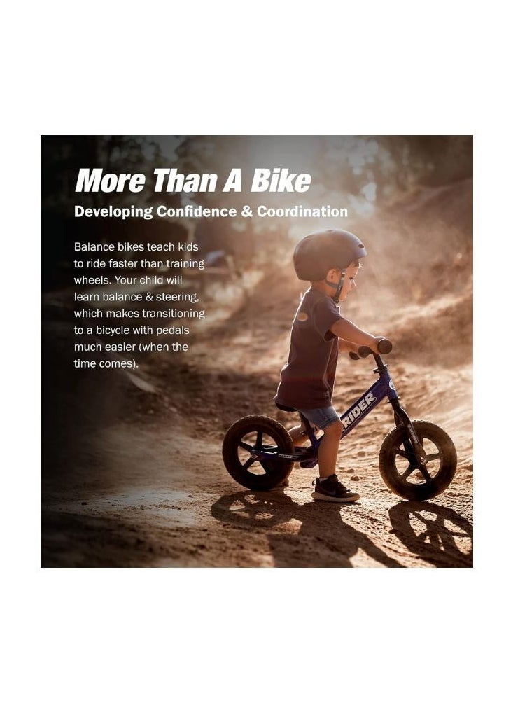 STRIDER Strider 12” Sport Bike - No Pedal Balance Bicycle for Kids 18 Months to 5 Years - Includes Safety Pad, Padded Seat, Mini Grips & Flat-Free Tires - Tool-Free Assembly & Adjustments- Blue  - Image 5