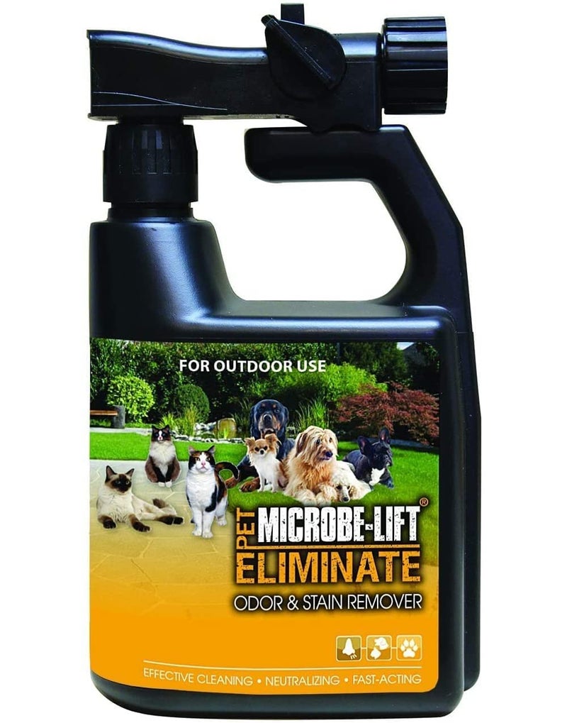 Microbe Lift MICROBE-LIFT Outdoor Pet Odor Eliminator For Strong Odor On Turf, Patios, Deck, and Lawns - Keeps Pets From Going in Same Spot, 32oz - Image 1
