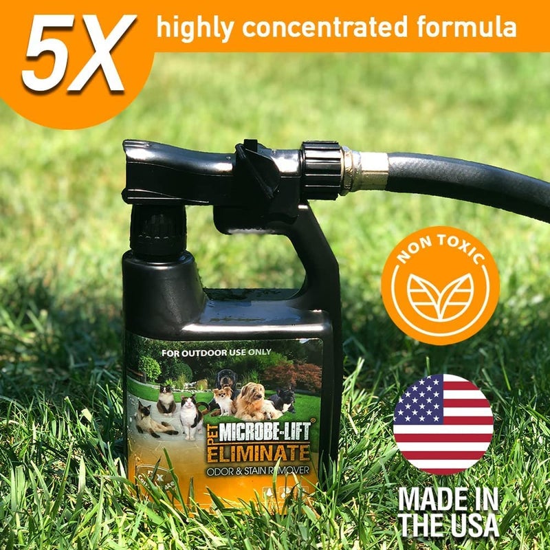Microbe Lift MICROBE-LIFT Outdoor Pet Odor Eliminator For Strong Odor On Turf, Patios, Deck, and Lawns - Keeps Pets From Going in Same Spot, 32oz - Image 2