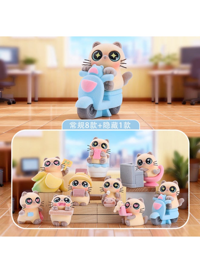 Siamese Cat's Life As A Cow And Horse, Popular Blind Box Cartoon Cat Figurines, Creative Home Decor From Manufacturer