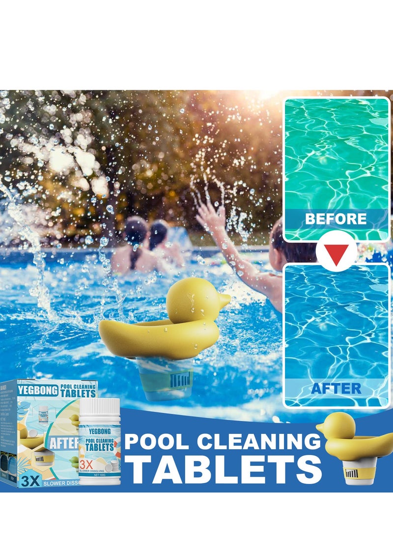 YEGBONG Swimming pool Cleaning Float With 100g Purifier Tablets Swimming Pool Chlorine Dispenser Kit  - Image 5