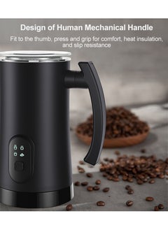 ET-LIFE 4-in-1 Hot or Cold Electric Milk Frother 160ml Milk Warmer Heater 350ml 400W FG-M05 Black  - Image 3
