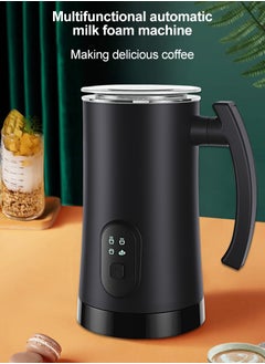 ET-LIFE 4-in-1 Hot or Cold Electric Milk Frother 160ml Milk Warmer Heater 350ml 400W FG-M05 Black  - Image 2