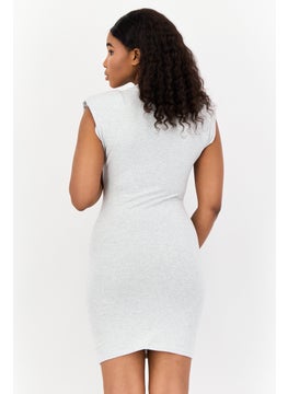 adidas Originals Women Sportswear Fit Sleeveless Outdoor Dress, Grey  - Image 3