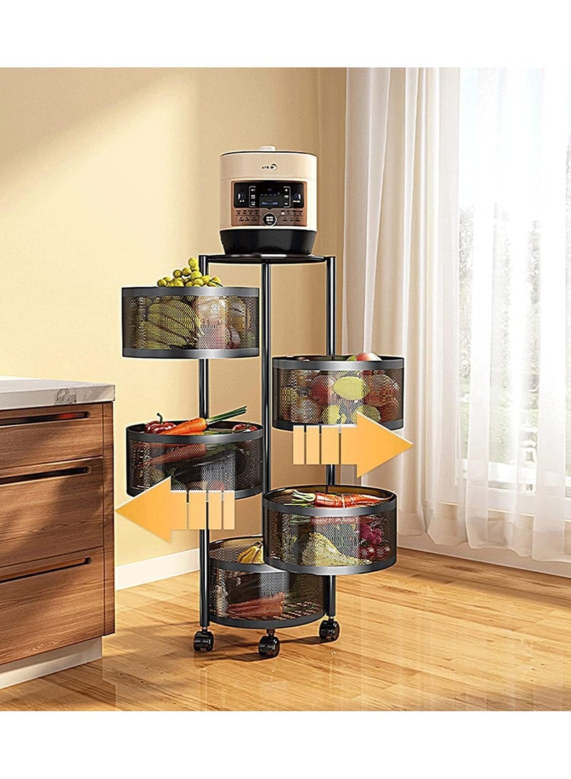 بلومنغ تايم رف تخزين متحرك مكون من 5 طبقات للمنزل والمطبخ - Image 4